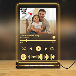 Acrylic LED Spotify Photo Frame – Customizable with Your Photo & Wishes.