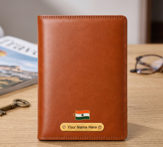 Customized Leather A5 Journal Diary with Name & Charm Engraved.