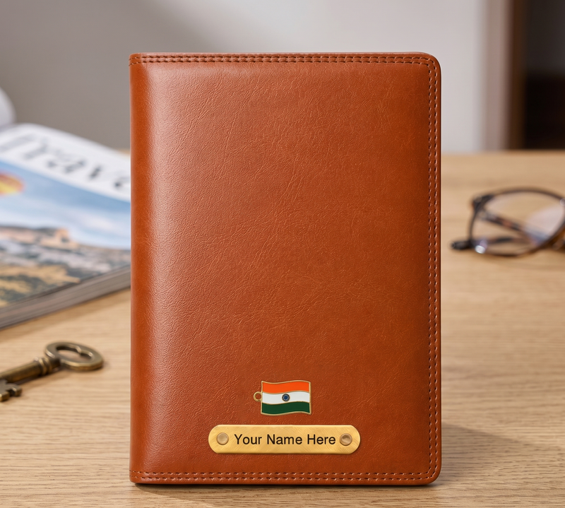 Customized Leather A5 Journal Diary with Name & Charm Engraved.