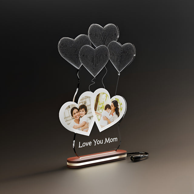Acrylic LED Photo Frame with Heart Design – Perfect Gift for Couples on Valentine’s, Anniversary & Wedding