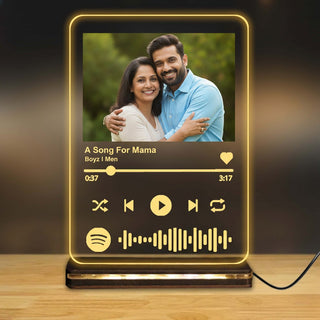 Acrylic LED Spotify Photo Frame – Customizable with Your Photo & Wishes.