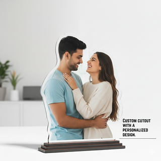 Custom Acrylic Couple Photo Cutout (6x8) | Personalized Table Top Gift
