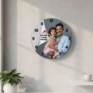 Personalized Acrylic Photo Printed Wall Clock.