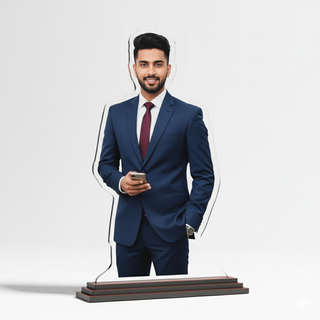 Personalized Acrylic Picture Cutout (6x8 Inches) With Custom Photo Printed.