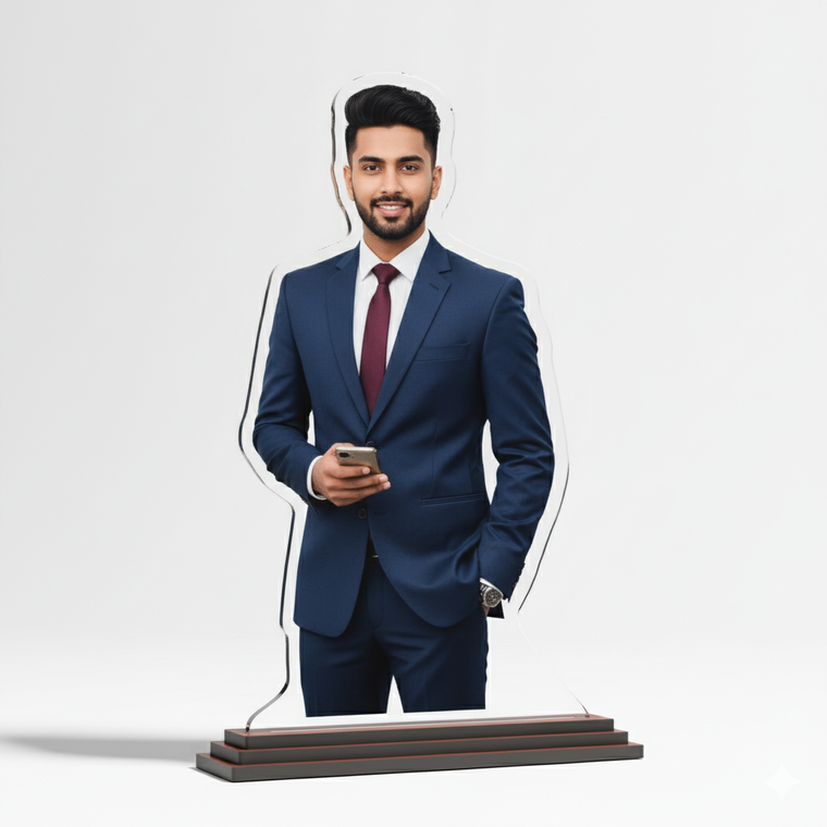 Personalized Acrylic Picture Cutout (6x8 Inches) With Custom Photo Printed.