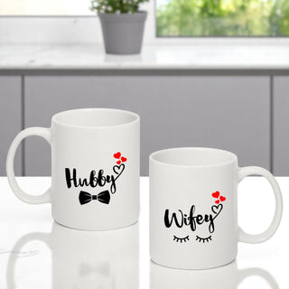 Ceramic Couple Coffee Mug Set for Gifting.