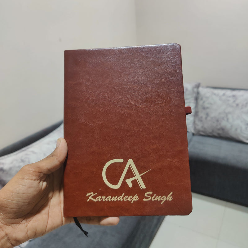 Personalized Leather Diary with Name & Logo