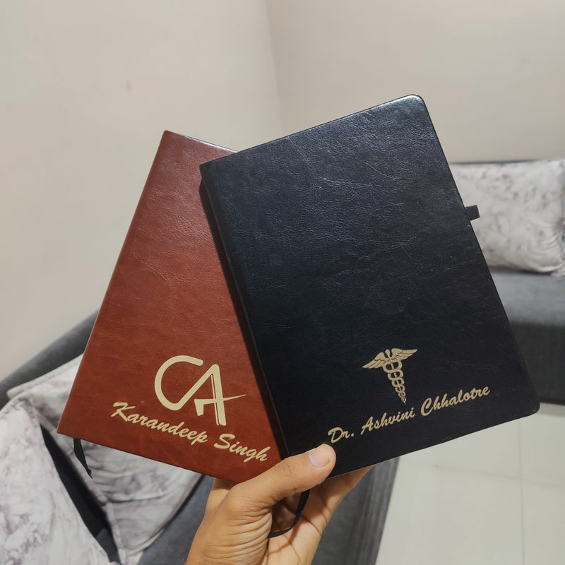 Personalized Leather Diary with Name & Logo