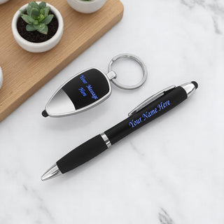 Personalized LED Key Chain And Pen Combo.