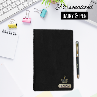 Custom Name Engraved Diary & Pen.