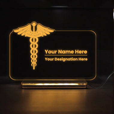 Customized Doctor LED Desk Lamp with Name & Medical Symbol