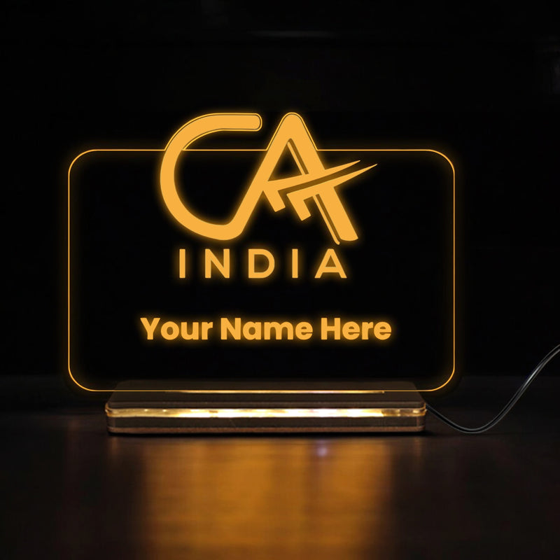 Customized CA LED Desk Lamp with Name & Charted Accountant Symbol