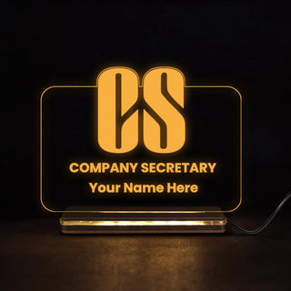 Customized Company Secretary LED Desk Lamp with Name & CS Logo.