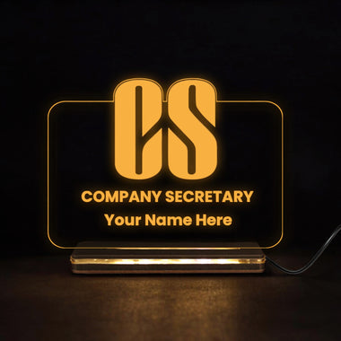 Customized Company Secretary LED Desk Lamp with Name & CS Logo.