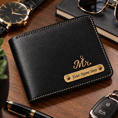 Customized Wallet for Men with Name & Charm | Personalized Name Wallet for Men's.