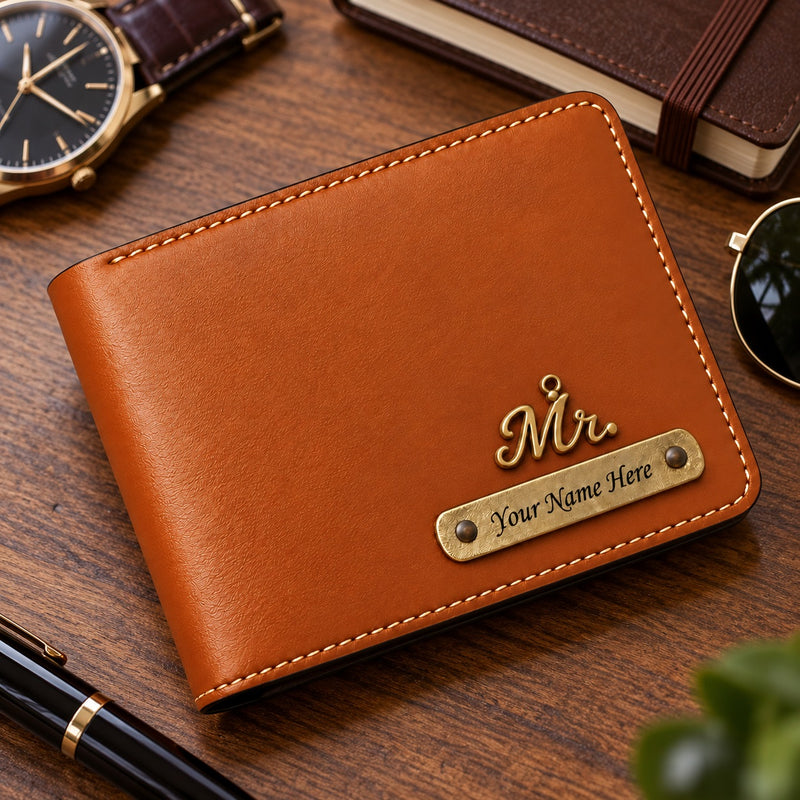 Customized Wallet for Men with Name & Charm | Personalized Name Wallet for Men's.