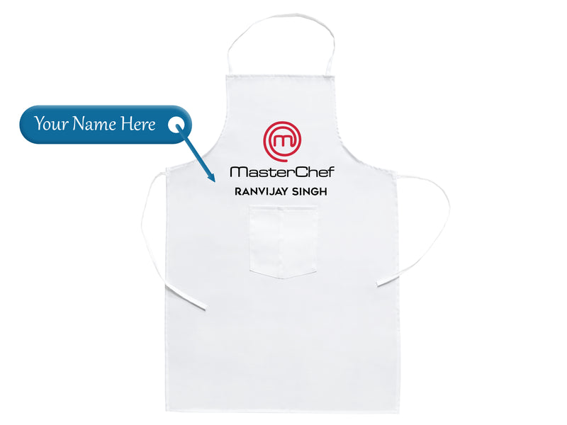 Customized Kitchen Apron with Name & Master Chef Logo.