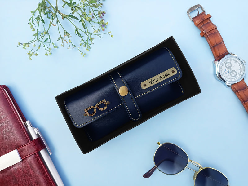 Personalized Leather Name Eyewear Case For Men/Women with Charm