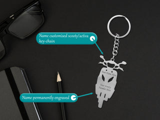 Personalized Stainless Steel Bike & Car Keychain with Name Engraved - Unique Gift for Birthdays for Car/Bike Lovers.