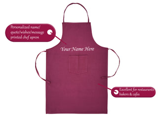 Personalized Unisex Chef Apron With Name/Quote/Wishes/Message Printed.