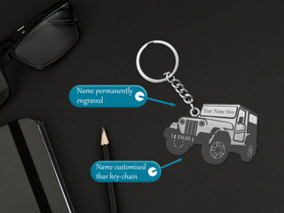 Personalized Stainless Steel Bike & Car Keychain with Name Engraved - Unique Gift for Birthdays for Car/Bike Lovers.