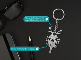 Personalized Stainless Steel Bike & Car Keychain with Name Engraved - Unique Gift for Birthdays for Car/Bike Lovers.