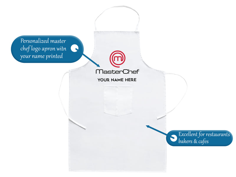 Customized Kitchen Apron with Name & Master Chef Logo.