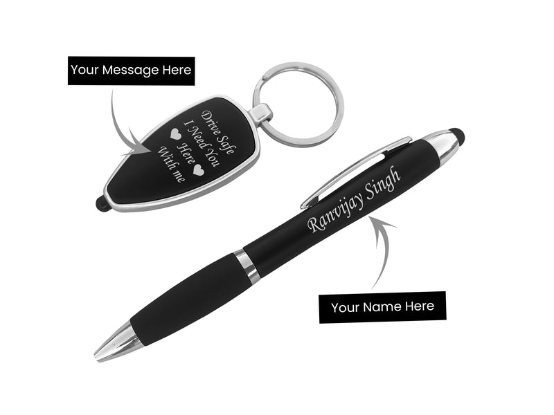 Personalized LED Key Chain And Pen Combo.