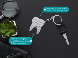 Personalized Stainless Steel Keychain with Engraved Name – Custom Gift for Professionals.