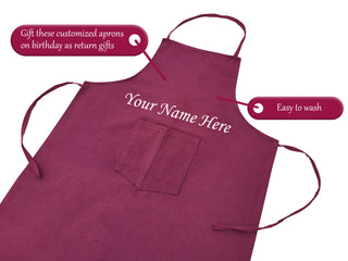 Personalized Kids Chef Apron With Name/Quote/Wishes/Message Printed.