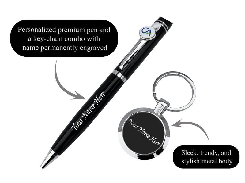 Custom CA Pen & Keychain Gift Set