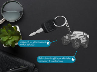 Personalized Stainless Steel Bike & Car Keychain with Name Engraved - Unique Gift for Birthdays for Car/Bike Lovers.