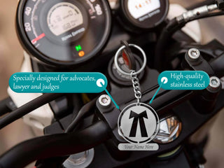 Personalized Stainless Steel Keychain with Engraved Name – Custom Gift for Professionals.