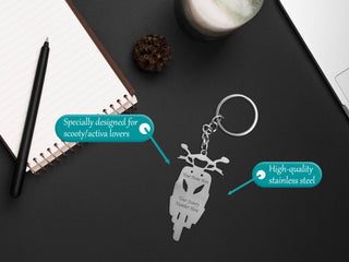 Personalized Stainless Steel Bike & Car Keychain with Name Engraved - Unique Gift for Birthdays for Car/Bike Lovers.