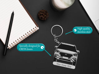 Personalized Stainless Steel Bike & Car Keychain with Name Engraved - Unique Gift for Birthdays for Car/Bike Lovers.