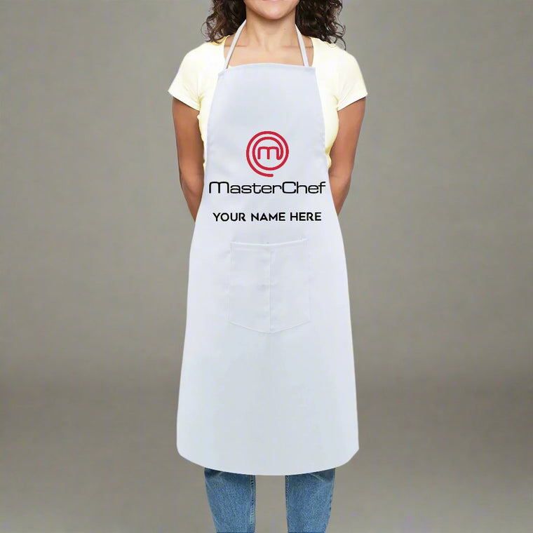 Customized Kitchen Apron with Name & Master Chef Logo.