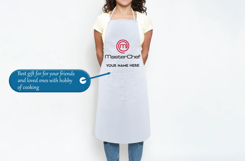 Customized Kitchen Apron with Name & Master Chef Logo.