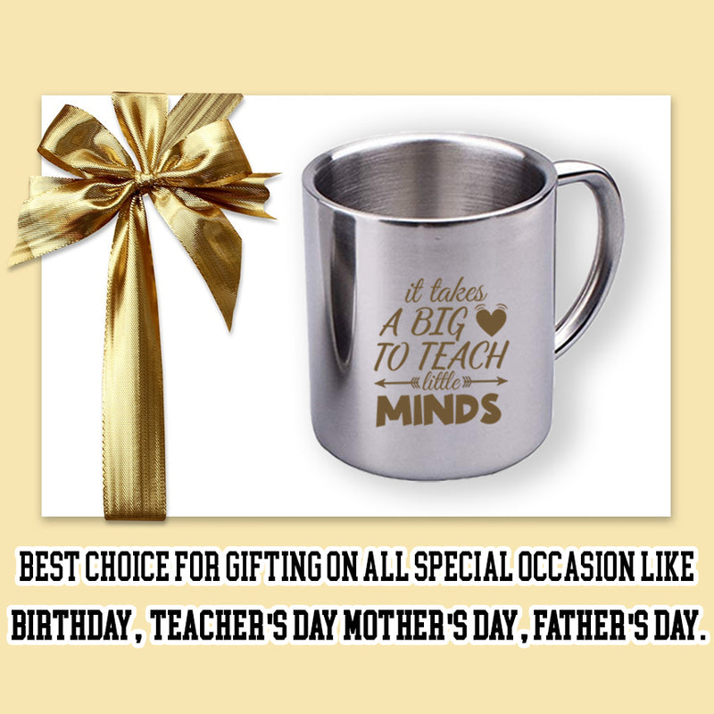 Stainless Steel Mug for Teacher's with Inspiring Quote.