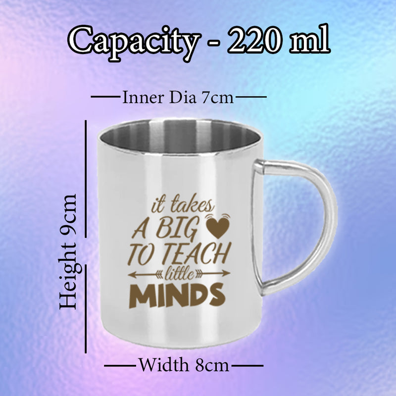 Stainless Steel Mug for Teacher's with Inspiring Quote.