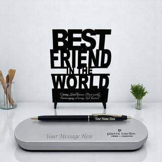 Personalized Pen with Best Friend In The World Acrylic Stand