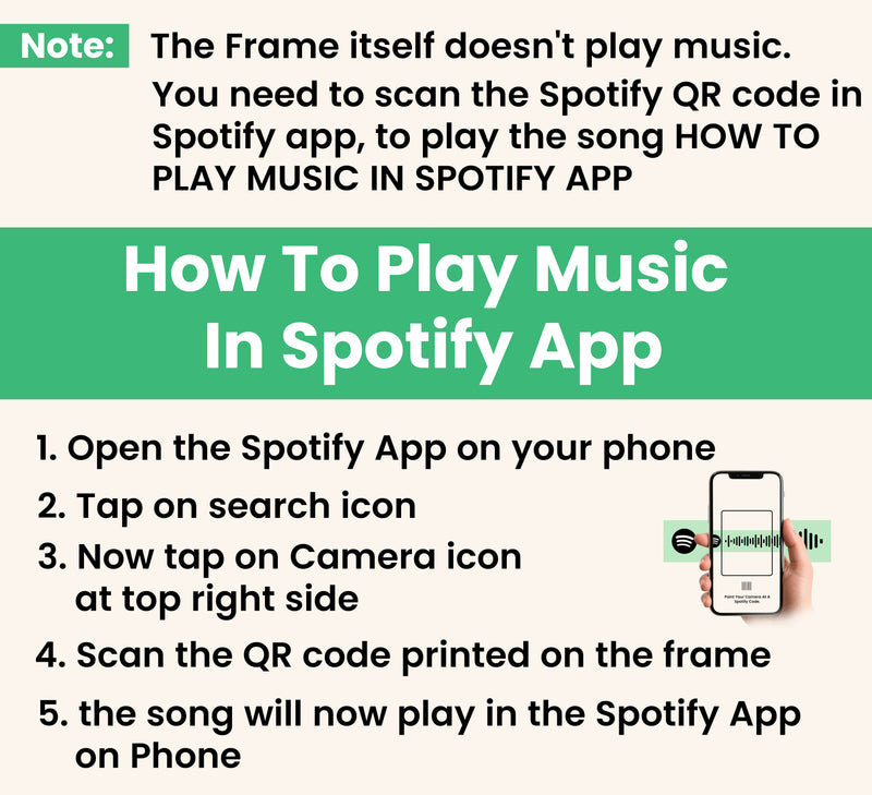 Customized Acrylic Spotify Photo Printed Frame.