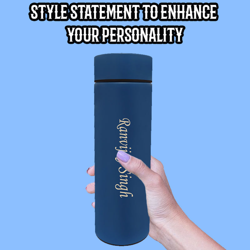 Personalized Temperature Bottle Black