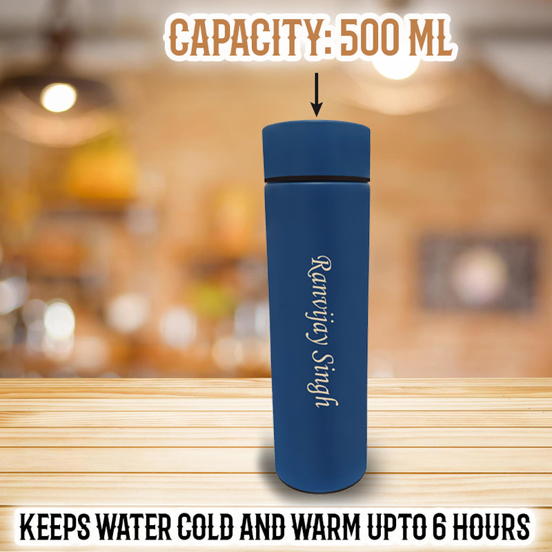 Personalized Temperature Bottle Black