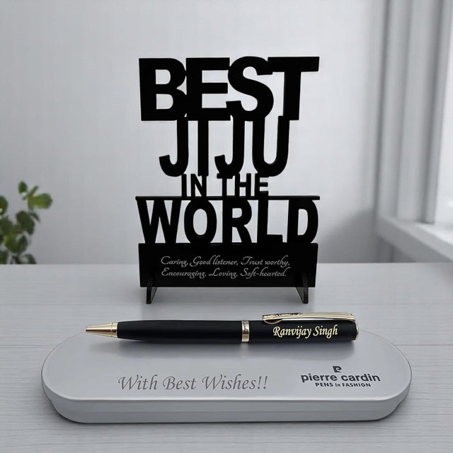 Personalized Pen with Best Jiju Acrylic Stand.