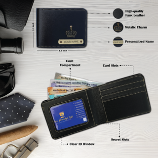 Leather Couple Gifts: Name-Engraved Wallet & Premium Clutch