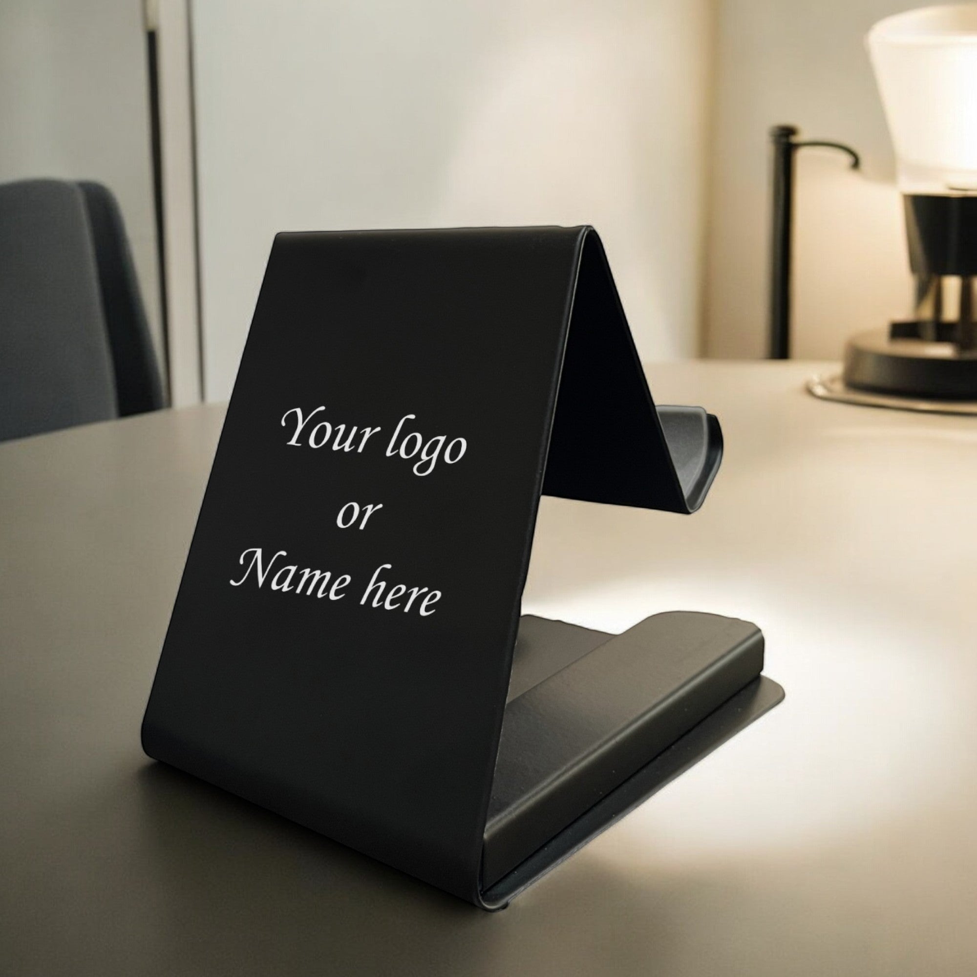 Personalization Stand Customized Mobile Stand with Name or Company Logo Engraved.