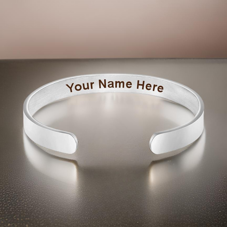 Adjustable Unisex Bracelet with Your Hidden Name & Secret Message Engraved