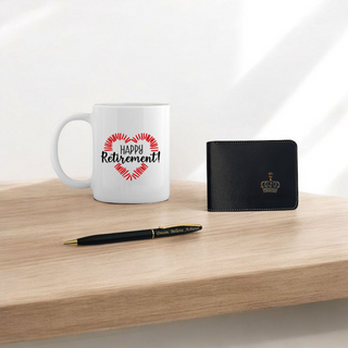 Retirement Gift Set for Men-Pen, Mug & Wallet
