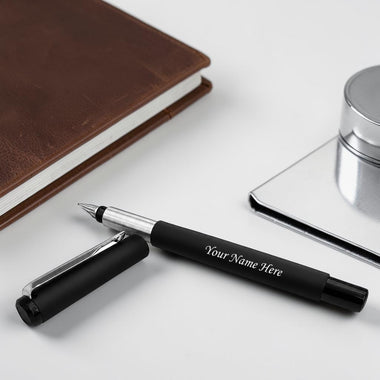 Customized Parker  Matte Black Fountain Pen with Silver Clip | Premium Personalized Gift