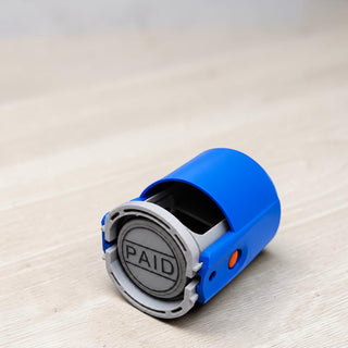 PAID Round Pre-Inked Stamp | Ready-to-Use Blue Ink Office Seal for Documents & Accounts